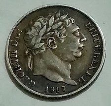 1817 SIXPENCE British Coin SUPERB GRADE Silver 6 / Six Pence KING GEORGE III 6d