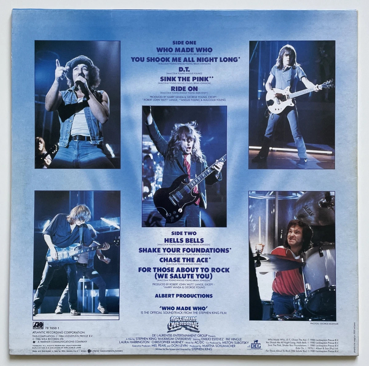 AC/DC – Who Made Who - VINILE, LP, FIRST PRESS, 1986, Atlantic – 78 1650-1