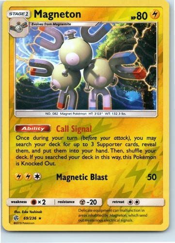Magneton Cosmic Eclipse 69/236 Holo Rare Reverse Holo Pokemon Near Mint
