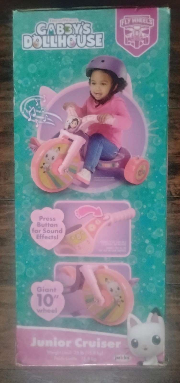 Gabby's Dollhouse Jr Cruiser Music And Sounds  Tricycle Big Wheel NIB Christmas 