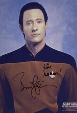 Foto 8,5x11 firmada a mano de Brent Spiner Star Trek: The Next Generation