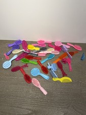 Lot of 33 Barbie Doll Hair Brushes Combs Mattel Mixed Colors Accessories