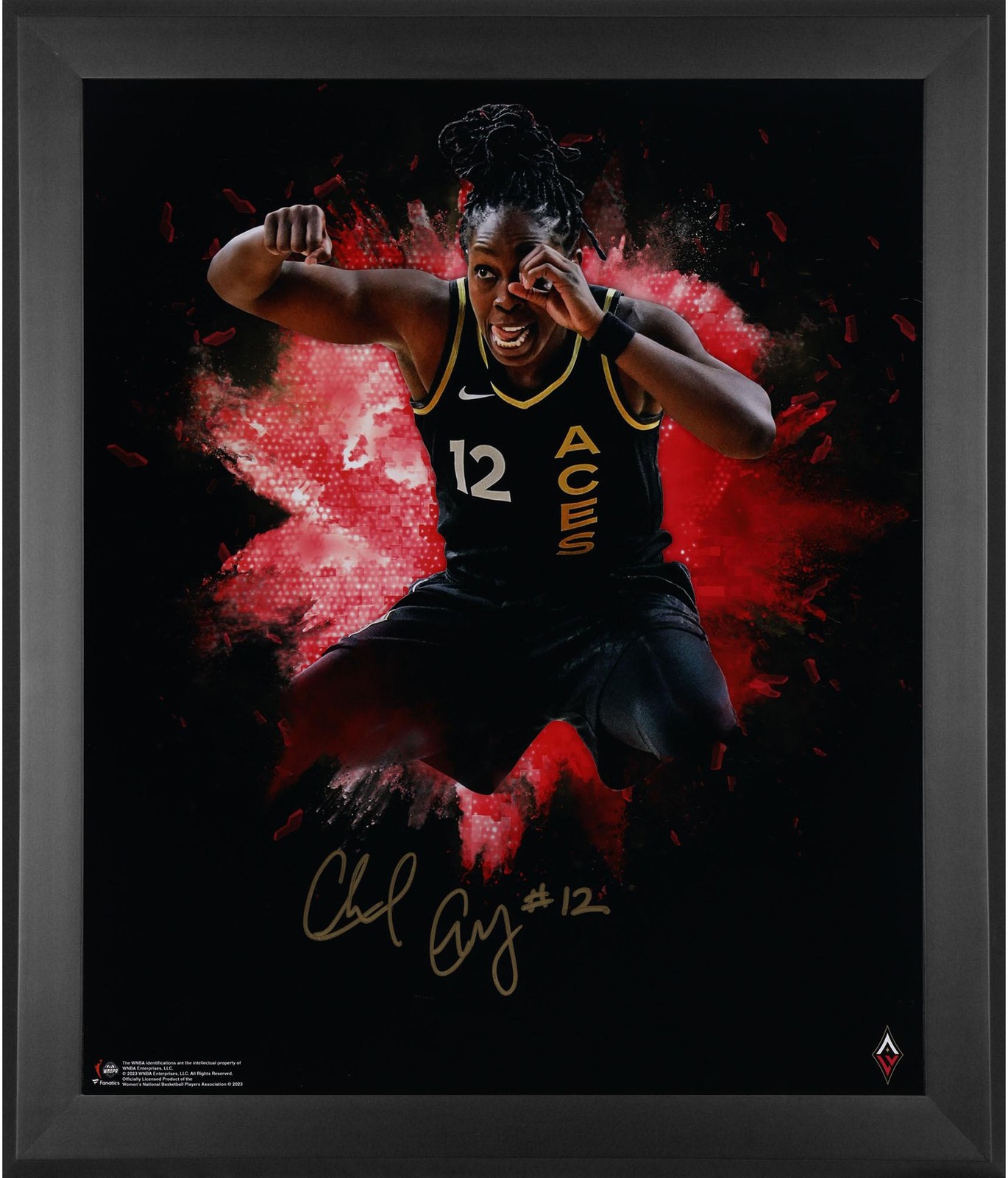 Chelsea Gray Autographed Signed Las Vegas Aces Framed 20" x 24" In Focus Photograph 