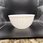 Vintage FIRE KING Anchor White SWIRL Mixing 9" BOWL Milk OPAQUE Glass HOCKING