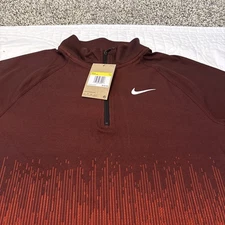 Nike Golf Tour RARE Dri-FIT ADV 1/2 Zip Long Sleeve Dragon Red Small FD5833-626