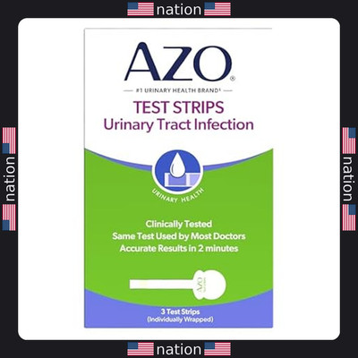 AZO UTI Test Strips, 3 Count - Fast & Accurate Urinary Tract Infection Testing