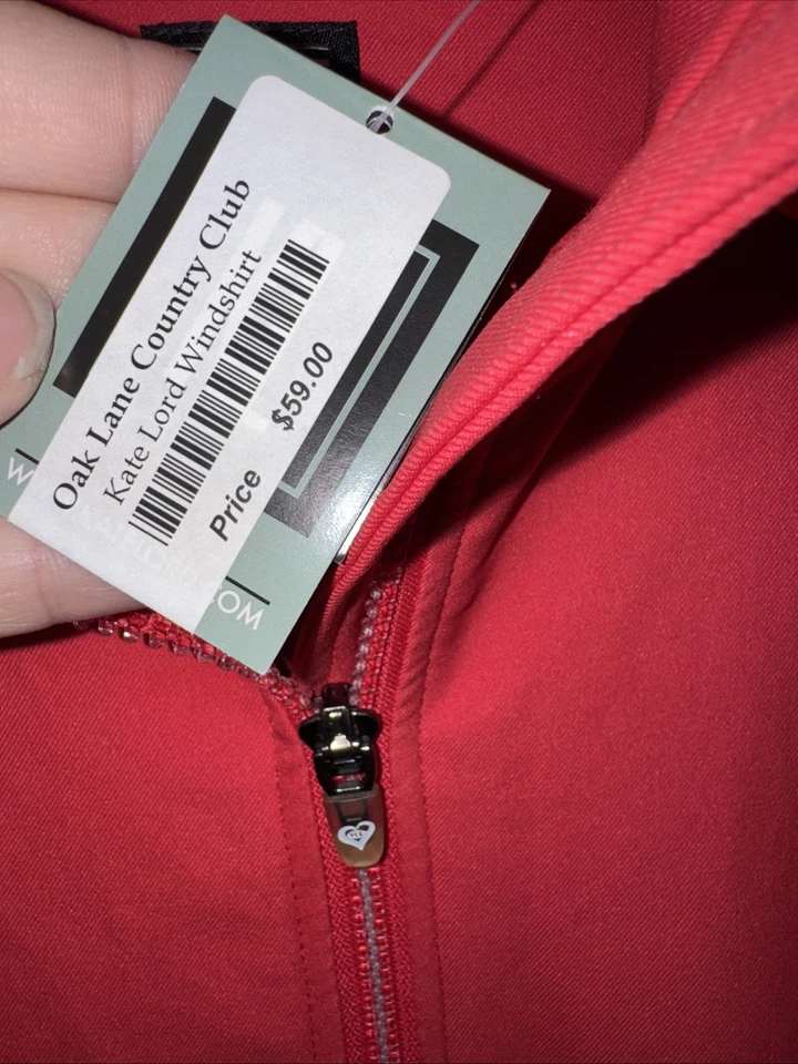 New Kate Lord Short Sleeve Jacket Windshirt Medium Bright Coral Golf - Image 4 of 4