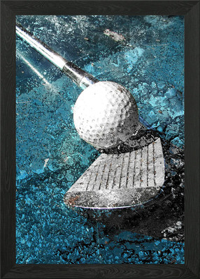 Golf Kunstdruck Werk 2 gerahmte Wandbilder Poster Leinwanddruck Bild