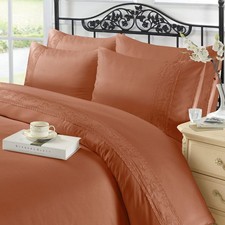 Night Zone Charlotte Lace Duvet Cover Set Bedding Bedroom Quilt Cover Set UK