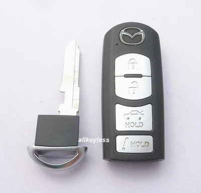 OEM 2014-2018 MAZDA 3, 6 MIATA smart keyless entry remote key fob WAZSKE13D01 - Image 1 of 4