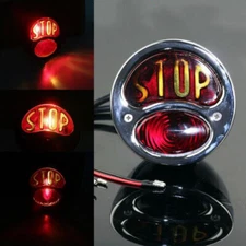 12V Brake Stop Tail Light Duolamp Lamp Red For Harley Chopper Bobber Cafe Racer