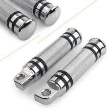 1 Pair Passenger Foot Peg Male Mount Footpegs Footrest For Harley Chrome 10mm