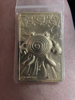 Pokemon 1999 Limited Edition 23k Gold-Plated Trading Card Poliwhirl | eBay Pokemon 1999 Limited Edition 23k Gold-Plated Trading Card Poliwhirl | eBay