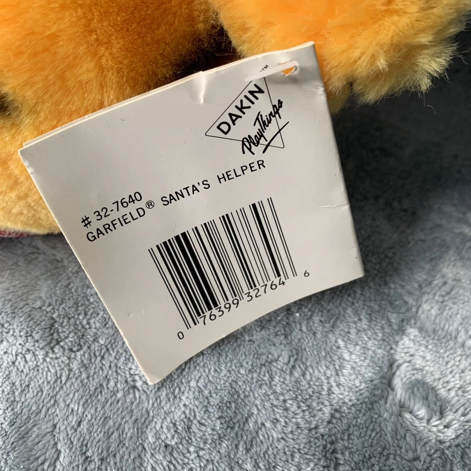 De colección 1981 Dakin Garfield Peluche Santa’s Helper Navidad Garfield Nuevo Con Etiqueta Foto 4 de 4