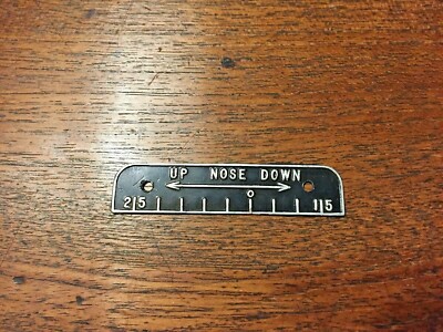 New Old Stock Elevator Trim Placard Scale, Original, Stamped, Neat!