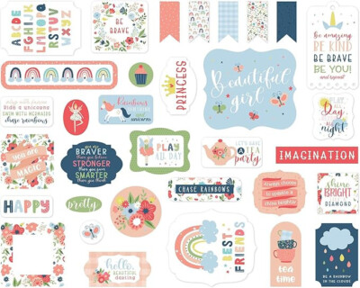 Echo Park Paper Co. Little Dreamer Girl Ephemera