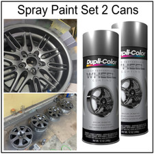 Wheels Graphite Gray Spray Paint Rims Steel Metal Aluminum Plastic Coating 2cans