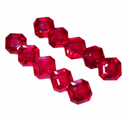 Natural Red Ruby 8-10 Cts Loose Gemstone 10 Pcs Certified Lot Fine Ruby Gem WR44