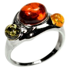 4g Authentic Baltic Amber 925 Sterling Silver Ring Jewelry N-A7348 s.9
