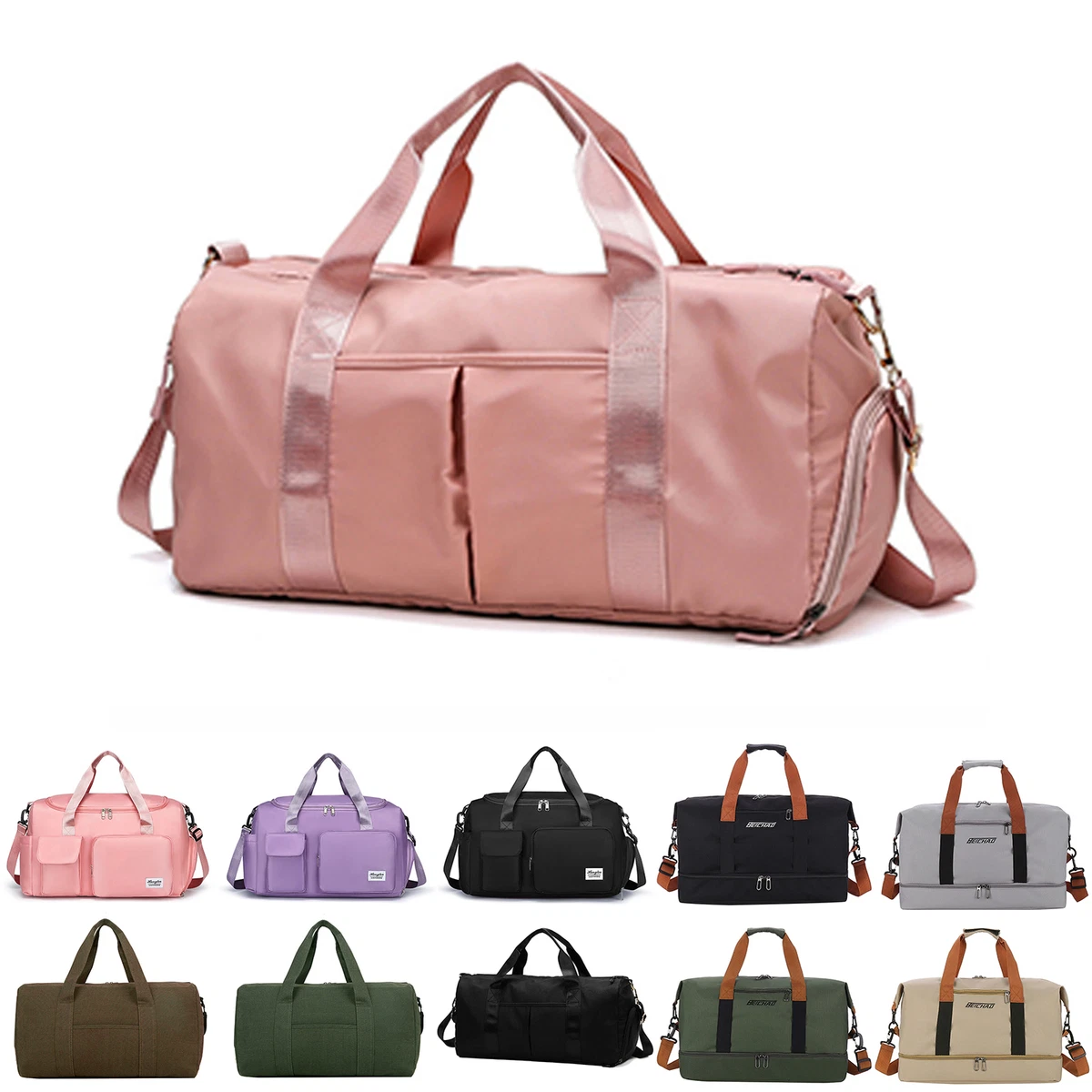 Men Women Holdall Sport Gym Duffle Handheld Bag Casual Travel Work