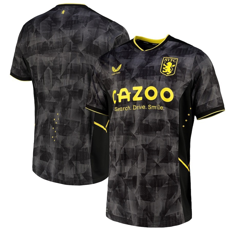 Official Aston Villa Third Pro Jersey 2022/2023 Black/Yellow | eBay