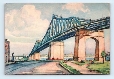 Le Pont Jacquest Cartier Montreal Canada Postcard Posted 1948