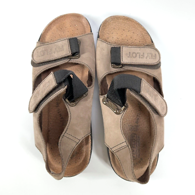 Fly Flot Women Tan Anatomic Anti Shock Two Strap Hook Loop  display picture 1