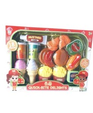 Pretend Play Quick -Bite Delights 18 Pcs Fast Food Set Ages 3 FAST SHIP