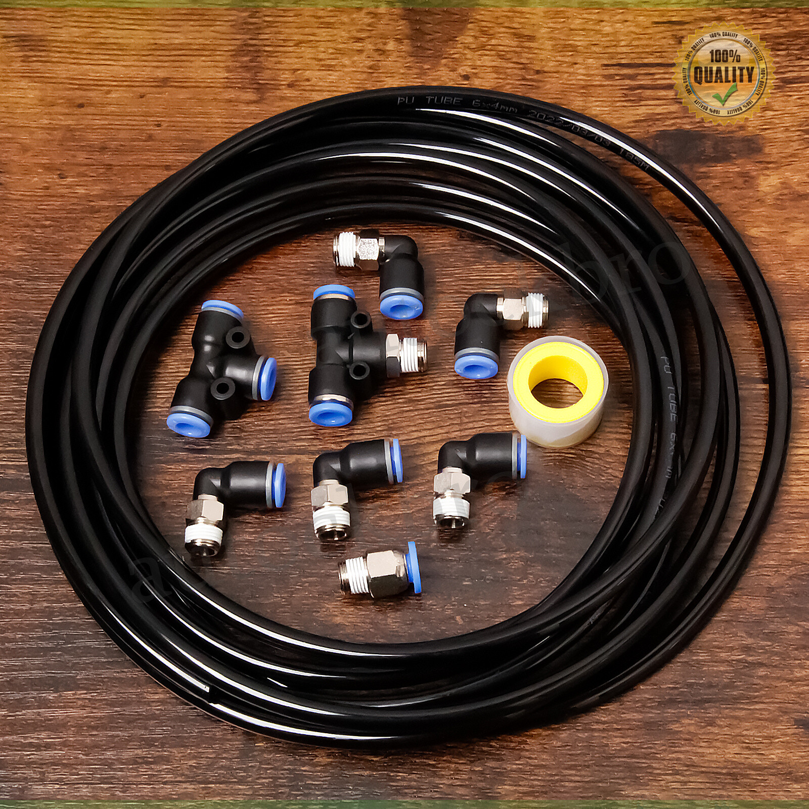 PUSH LOCK Vacuum Fitting Kit & Tubing Hose For Turbo Vehicles Wastegate