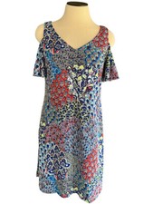 MSK Multi Color Mixed Print Mini Dress Size Medium-RF-224MS