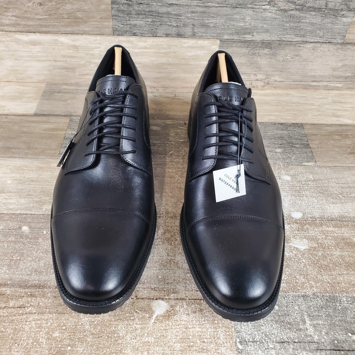 Cole Haan ME Cap Oxford Mens Shoes Sz 13 M Cap Toe Black NEW  display picture 2
