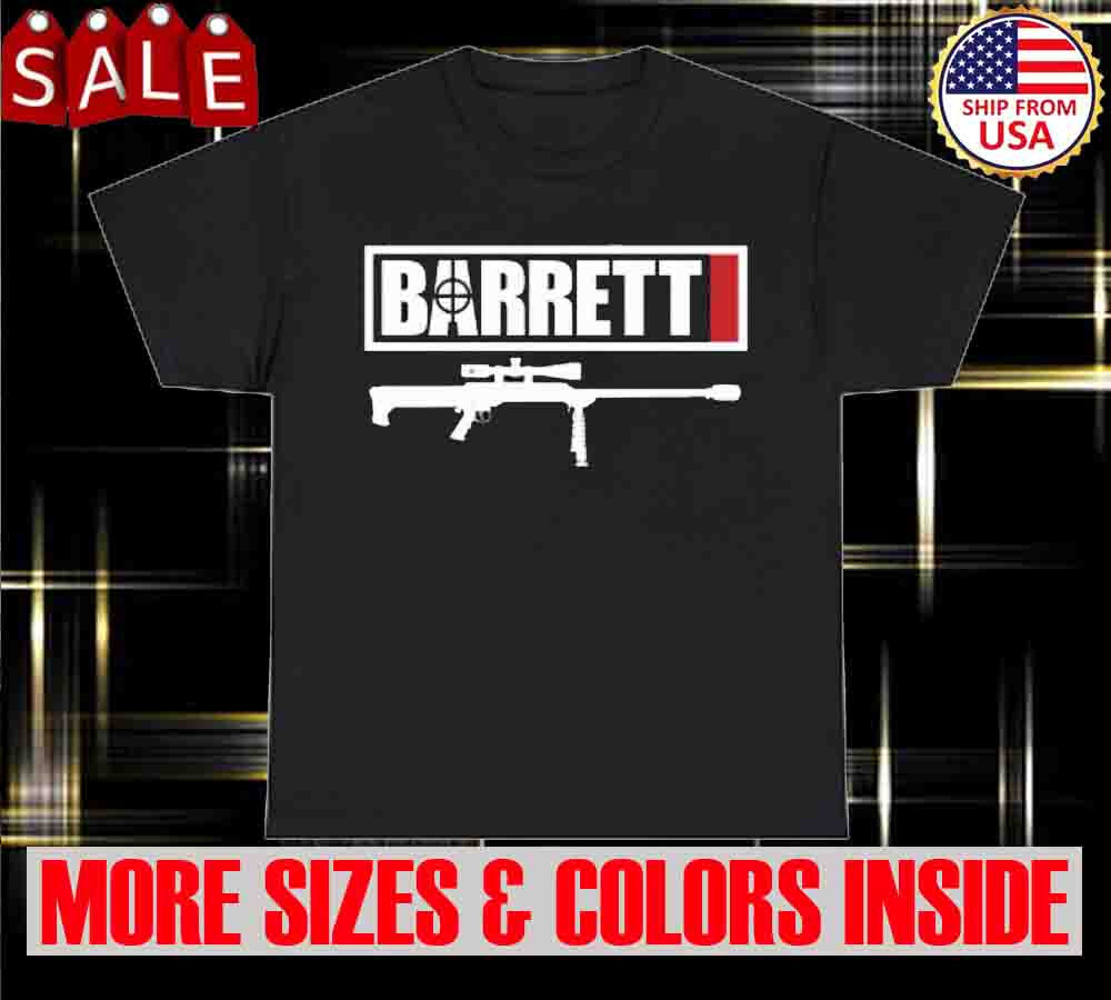 BARRETT Ammunition Guns Firearms Logo Mens T-shirt funny sz S-5XL
