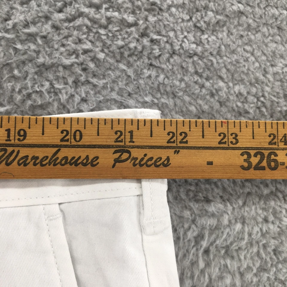 Pantalones Cortos Chinos Izod Agua Salada Para Hombres 42x7 Blanco Mezcla de Algodón Tiro Alto Elastizados NUEVOS` Foto 4 de 4