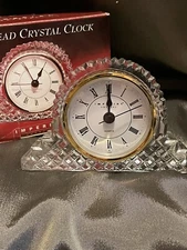 Imperial Lead Crystal Quartz Clock NIB
