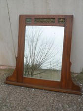 Specchio antico intarsi e fregi in ottone