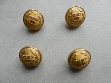 4 boutons militaires Postes aux Armées dorés diamètre 15 mm