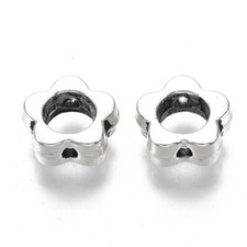Flower Spacer Beads Tibetan Silver Hollow Bead Frames To Fit 3mm Beads SPB47