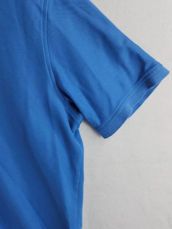 Camisa polo masculina grande de golfe algodão macio azul logotipo Izod - Imagem 2 de 4