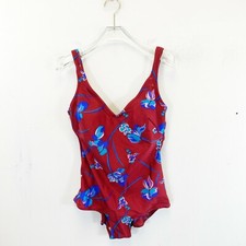 VINTAGE Rose Marie Reid Swimsuit 12 Swim One Piece Floral Grandma Chabernet