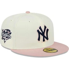 New Era New York Yankees Chrome Rogue 5950 Hat 2009 WS Patch Size 7 5/8 Navy UV