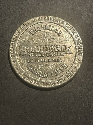 Boardwalk Casino 1989 Las Vegas $1 Dollar Slot Gaming Token. T337