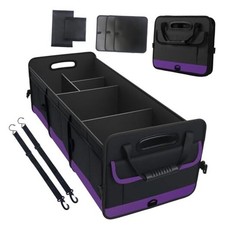 Trunk Organizer for Car, Sturdy Storage Organization with Non-Slip Purple