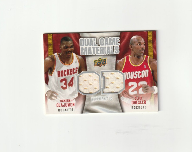 2009-10 Upper Deck - Dual Game Materials    Olajuwon, Drexler    #DG-MB (MEM)