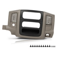 Fit For 02-05 Dodge Ram Dash Radio Bezel Climate Trim Panel Vents Storage Beige Fit For 02-05 Dodge Ram Dash Radio Bezel Climate Trim Panel Vents Storage Beige
