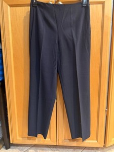 Talbots Women's Black Stretch Dress Pants Size 10P Pants Flat Front Side Zip