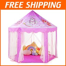 Sparkling Unicorn Castle Tent for Kids, 55'' x 53''