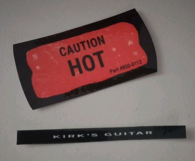 #ad #ad Kirk Hammett style #x27;Caution Hot#x27; Sticker Decal Set For Metallica ESP KH 2 Guitar $15.99