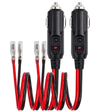12V 24V Heavy Duty 14 AWG Male Plug Cigarette Lighter Adapter Cord [2 Pack] Ciga