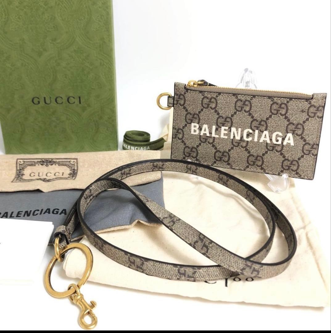 Gucci x Balenciaga Card Case with Strap Collaboration