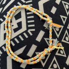NEW BOHO BRAIDED THREAD FRIENDSHIP BRACELET ADJUSTABLE YELLOW BLUE ORANGE PINK